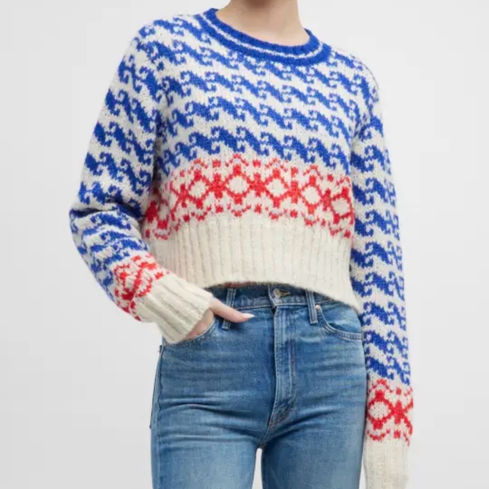 Mother  Aplaca Wool blend Sweater T
Wide Sleeve Cropped size L